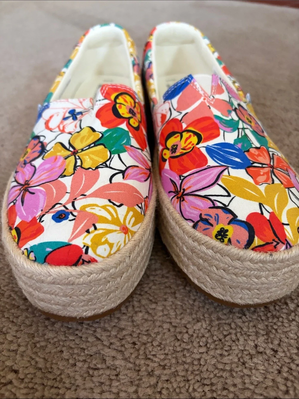 Toms Women's Floral Canvas Espadrilles in Multi-Color
